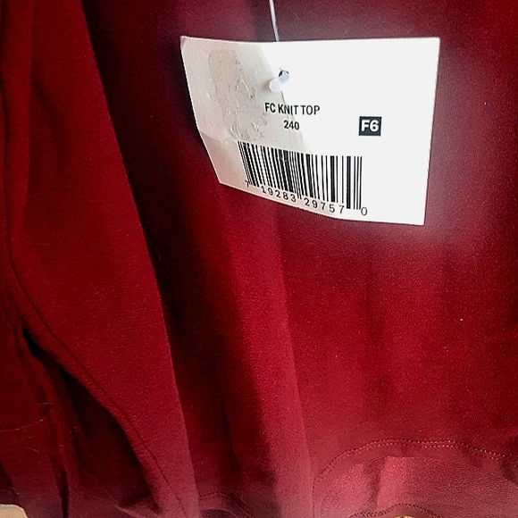 NWT FALLS CREEK Merlot Ruffle Bell Sleeve Top - Picture 6 of 8